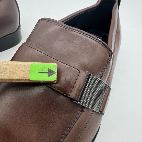 Kenneth Cole REACTION Men Shoes  Size 9.5 Brown Loafers Dress  Slip On Formal - Picture 5 of 16